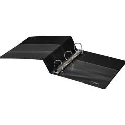 Office Depot® Brand Heavy-Duty View 3-Ring Binder, 2" D-Rings, 49% Recycled, Black