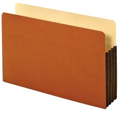 Office Depot® Brand Heavy-Duty File Pockets, 3 1/2" Expansion, 8 1/2" x 14", Legal Size, 30% Recycled, Brown, Box Of 10 File Pockets