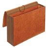 Office Depot® Brand Heavy-Duty Expanding Wallets, 5-1/4" Expansion, Legal Size, Brown, Box Of 5