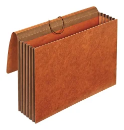 Office Depot® Brand Heavy-Duty Expanding Wallets, 5-1/4" Expansion, Legal Size, Brown, Box Of 5