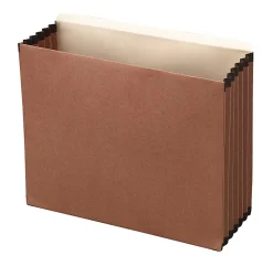 Office Depot® Brand Heavy-Duty File Pockets, 5-1/4" Expansion, Letter Size, Brown, Box Of 5