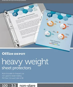 Office Depot® Brand Heavyweight Sheet Protectors, 8-1/2