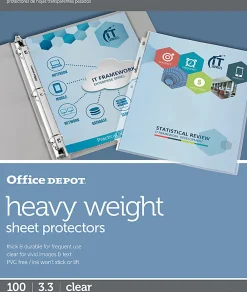 Office Depot® Brand Heavyweight Sheet Protectors, 8-1/2" x 11", Non-Glare, Box Of 50