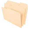 Office Depot® Brand Heavyweight Manila File Folders, 1/3 Cut, Letter Size (8-1/2" x 11"), Manila, Box Of 50 Folders