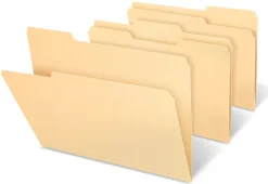 Office Depot® Brand Heavyweight Manila File Folders, 1/3 Cut, Letter Size (8-1/2