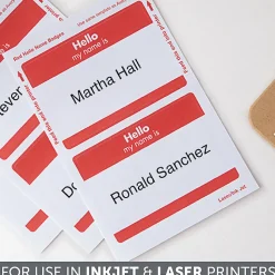 Office Depot® Brand Hello Name Badge Labels, 2 11/32