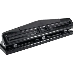 Office Depot® Brand 3-Hole Adjustable Punch, Black