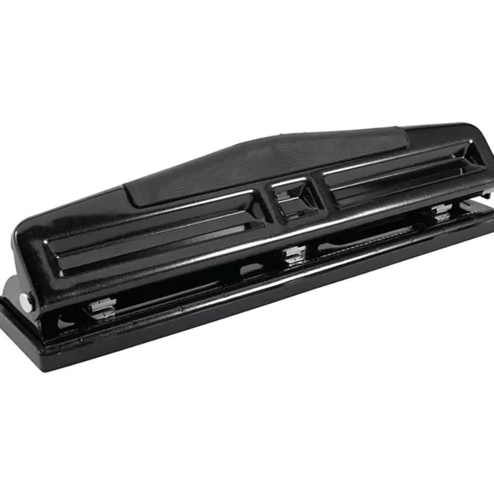 Office Depot® Brand 3-Hole Adjustable Punch, Black