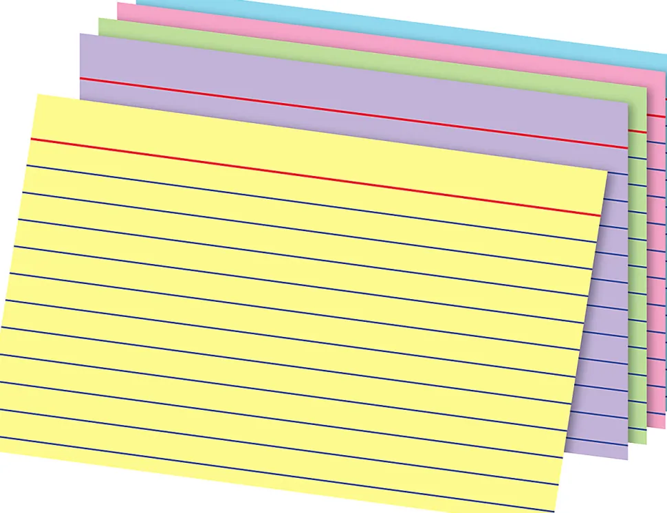 Office Depot® Brand Index Cards, 4" x 6", Rainbow, Pack Of 100