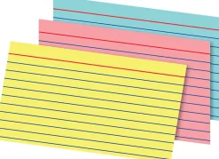 Office Depot® Brand Index Cards And Tray Set, 3" x 5", Assorted Colors, Pack Of 180 Cards
