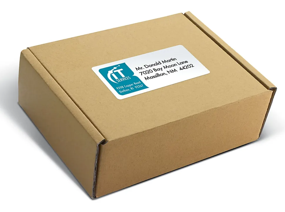 Office Depot® Brand Inkjet/Laser Shipping Labels, Rectangle, 2" x 4", White, Pack Of 250