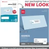 Office Depot® Brand Inkjet/Laser Address Labels, Rectangle, 1 1/3" x 4", White, Pack Of 1,400