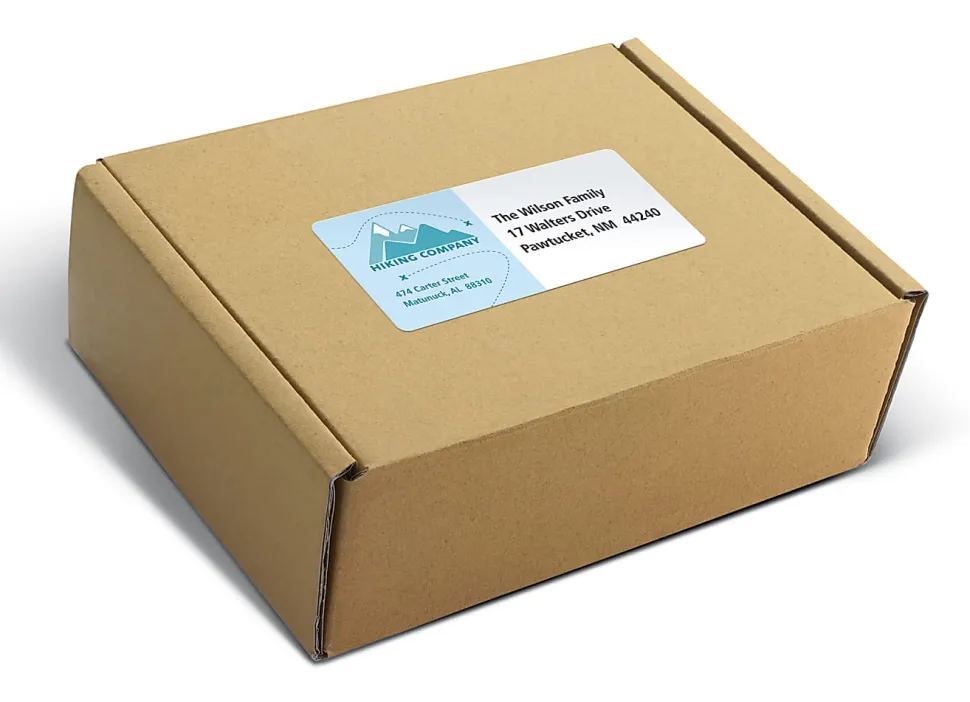 Office Depot® Brand Inkjet/Laser Shipping Labels, Rectangle, 2" x 4", White, Pack Of 2500