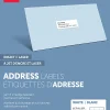 Office Depot® Brand Inkjet/Laser Address Labels, Rectangle, 2" x 4", White, Pack Of 7,500