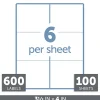 Office Depot® Brand Inkjet/Laser Shipping Labels, Rectangle, 3 1/3" x 4", White, Pack Of 600