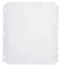 Office Depot® Brand Insertable Extra-Wide Dividers With Big Tabs, Clear, 8-Tab