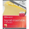 Office Depot® Brand Insertable Dividers With Big Tabs, Buff, Clear Tabs, 5-Tab, Pack Of 4 Sets