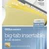 Office Depot® Brand Insertable Dividers With Big Tabs, Buff, Clear Tabs, 8-Tab, Pack Of 4 Sets