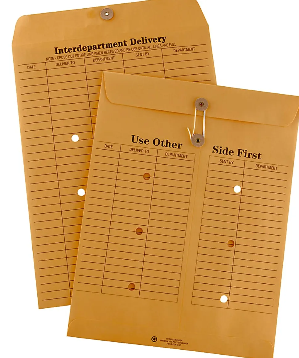 Office Depot® Brand Interdepartment Envelopes, 10" x 13", Brown Kraft, Box Of 100