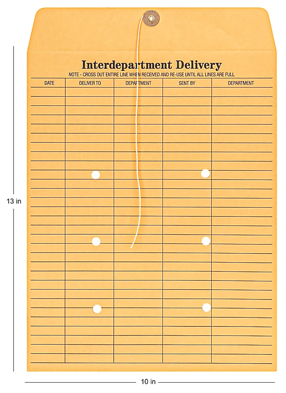Office Depot® Brand Interdepartment Envelopes, 10" x 13", Brown Kraft, Box Of 100