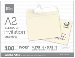 Office Depot® Brand Invitation Envelopes, A2, 4-3/8