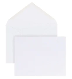 Office Depot® Brand Invitation Envelopes, A2, 4-3/8" x 5-3/4", Gummed Seal, White, Box Of 100