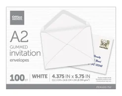 Office Depot® Brand Invitation Envelopes, A2, 4-3/8