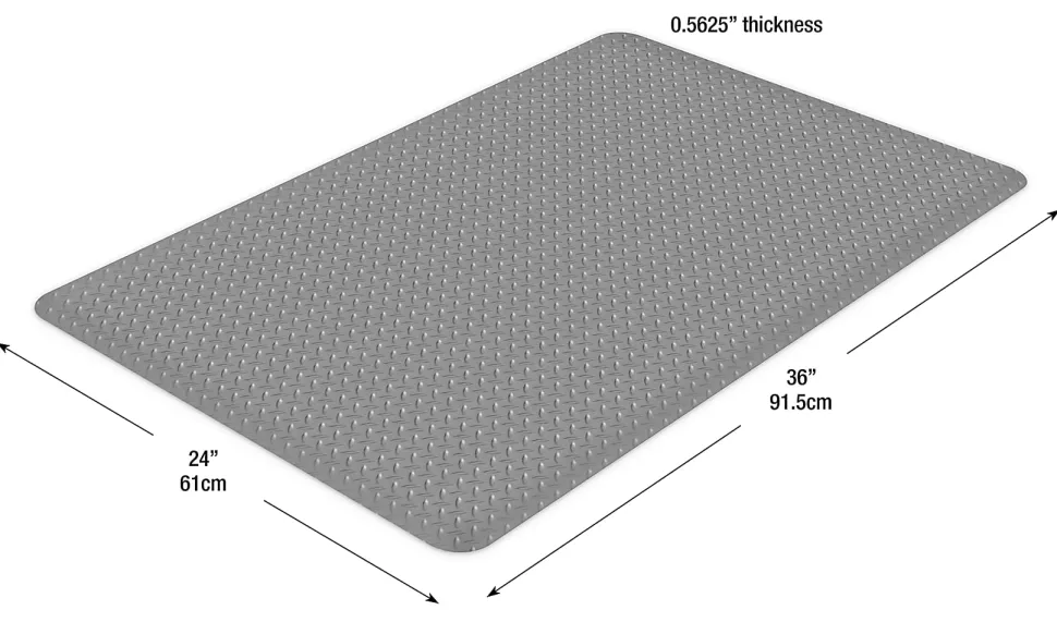 Office Depot® Brand K-Marble Foot Anti-Fatigue Mat, 24" x 36", Gray
