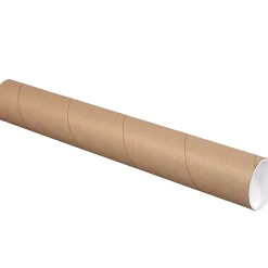 Office Depot® Brand Kraft Mailing Tubes With Plastic Endcaps, 3" x 36", Pack Of 24