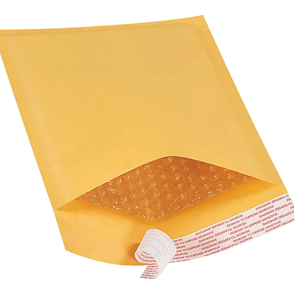 Office Depot® Brand Kraft Self-Seal Bubble Mailers, #0, 6" x 10", Pack Of 250