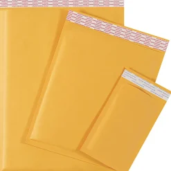 Office Depot® Brand Kraft Self-Seal Bubble Mailers, #0, 6" x 10", Pack Of 250