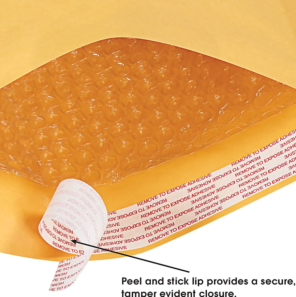 Office Depot® Brand Kraft Self-Seal Bubble Mailers, #2, 8 1/2" x 12", Pack Of 25