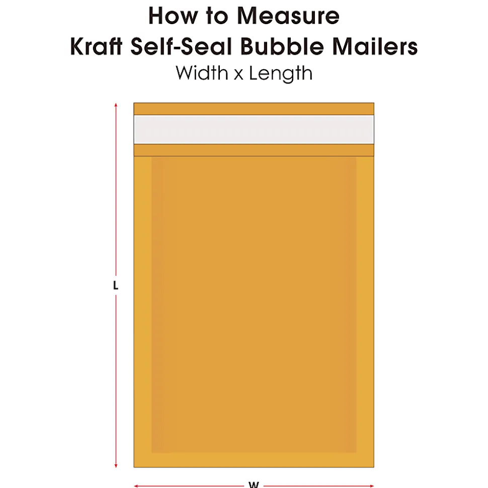 Office Depot® Brand Kraft Self-Seal Bubble Mailers, #2, 8 1/2" x 12", Pack Of 25