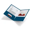Office Depot® Brand Laminated 2-Pocket Folders, Navy Blue, Pack Of 10