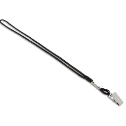 Office Depot® Brand Lanyards With Alligator Clips, Black, Pack Of 12