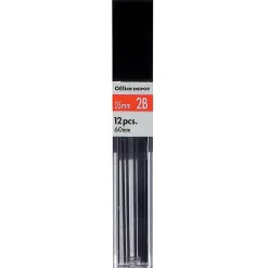 Office Depot® Brand Lead Refills, 0.5 mm, 2B Hardness, Tube Of 12 Leads, Pack Of 3 Tubes