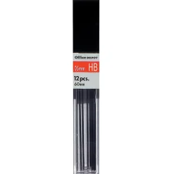 Office DepotĀ® Brand Lead Refills, 0.5 mm, HB Hardness, Tube Of 12 Leads, Pack Of 3 Tubes