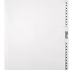 Office Depot® Brand Legal Index Exhibit Unpunched Dividers With Laminated Tabs, Black/White, Numbered 26-50