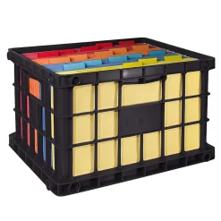 Office Depot® Brand Letter/Legal File Crate, Medium Size, Black