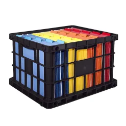 Office Depot® Brand Letter/Legal File Crate, Medium Size, Black