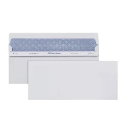 Office Depot® Brand #10 Lift & Press™ Premium Security Envelopes, Self Seal, 100% Recycled, White, Box Of 100