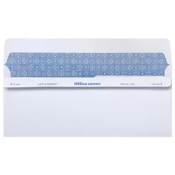 Office Depot® Brand #9 Lift & Press™ Premium Security Envelopes, Double-Window, Self Seal, 100% Recycled, White, Box Of 500