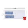 Office Depot® Brand #10 Lift & Press™ Premium Security Envelopes, Double-Window, Self Seal, 100% Recycled, White, Box Of 500