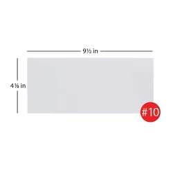 Office Depot® Brand #10 Lift & Press™ Premium Security Envelopes, Self Seal, 100% Recycled, White, Box Of 500