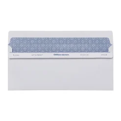 Office Depot® Brand #10 Lift & Press™ Premium Security Envelopes, Self Seal, 100% Recycled, White, Box Of 500