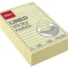 Office Depot® Brand Lined Sticky Notes, 4" x 6", Pastel Yellow, 100 Sheets Per Pad, Pack Of 4 Pads