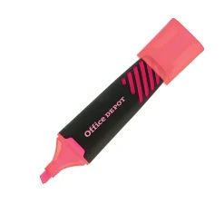 Office Depot® Brand Liquid Highlighters, Chisel Point, Black/Translucent Barrel, Assorted Ink Colors, Pack Of 6
