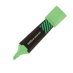 Office Depot® Brand Liquid Highlighters, Chisel Point, Black/Translucent Barrel, Assorted Ink Colors, Pack Of 6