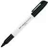 Office Depot® Brand Low-Odor Pen-Style Dry-Erase Markers, Fine Point, 100% Recycled Plastic Barrel, Black Ink, Pack Of 5