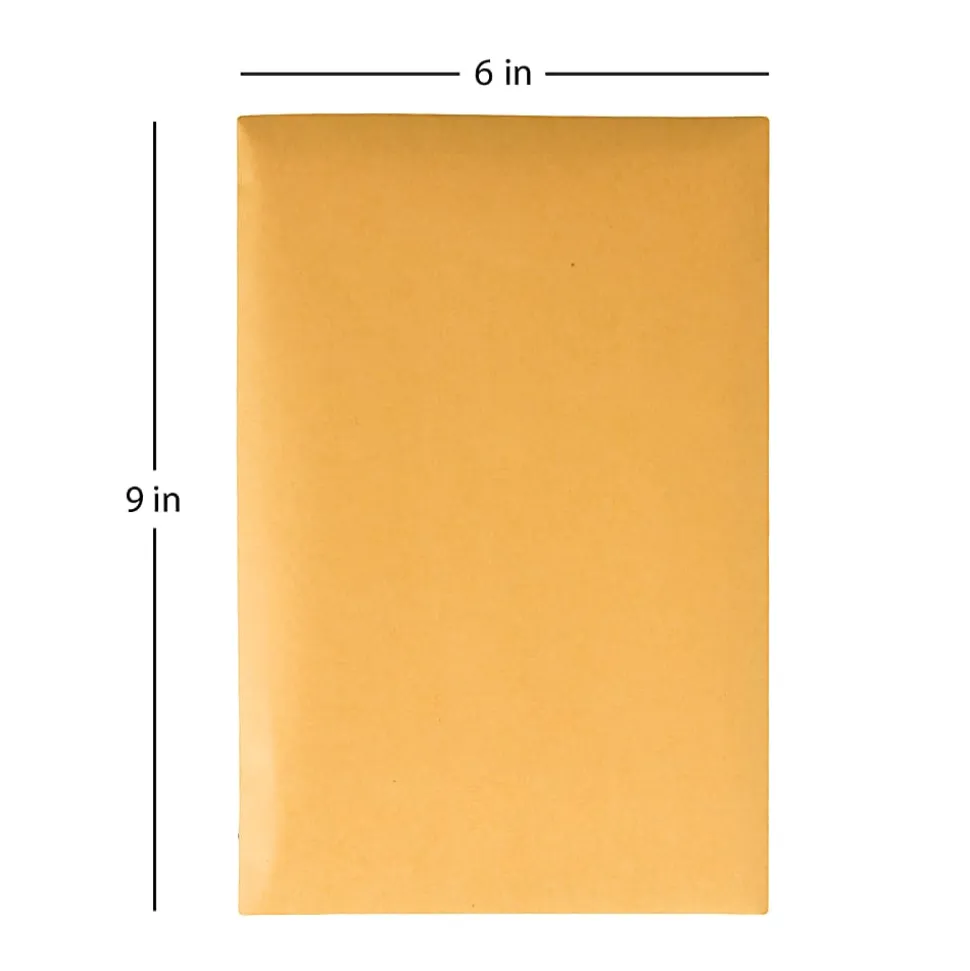 Office Depot® Brand Manila Catalog Envelopes, 6" x 9", Clean Seal, Brown Kraft, Box Of 250